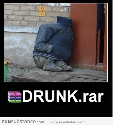 Compressed drunk guy