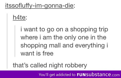 Dream shopping trip
