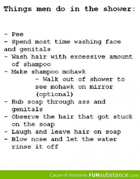 Men in Showers