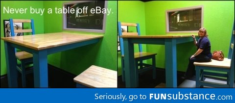 Buying tables off eBay