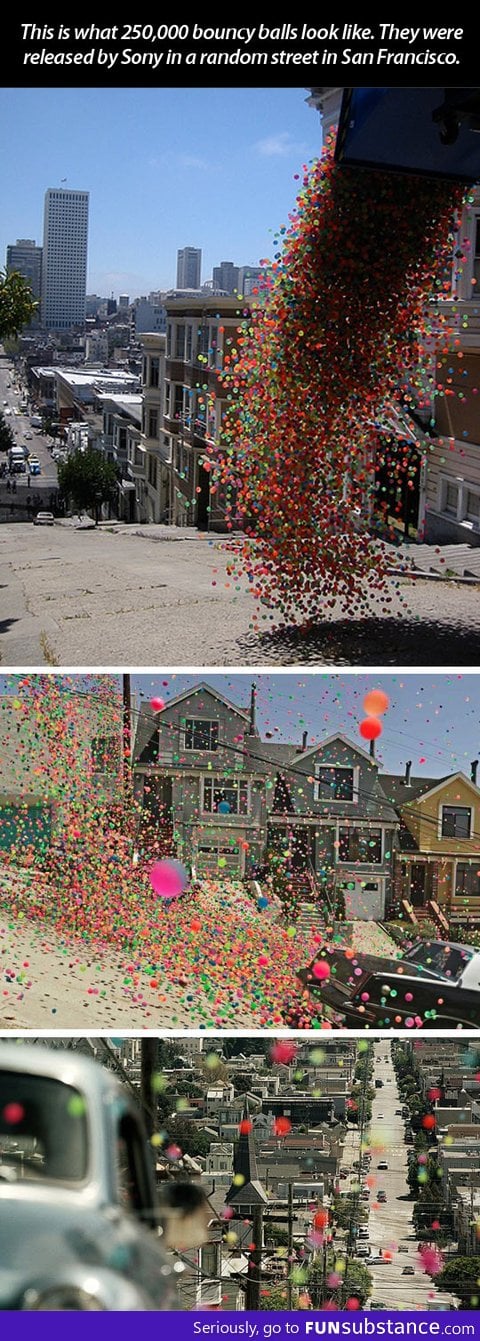 250,000 bouncy balls in San Francisco