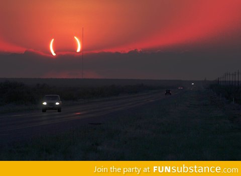 Solar eclipse or a fire demon?