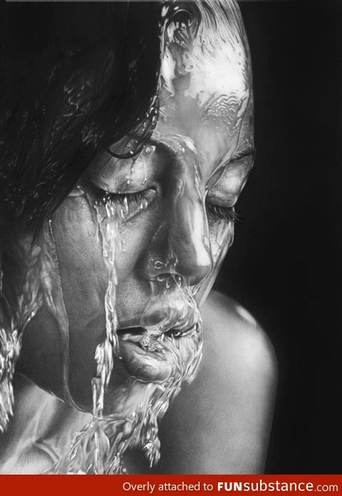 This is not a photo. It's a pencil sketch by Russian artist Olga Melamory