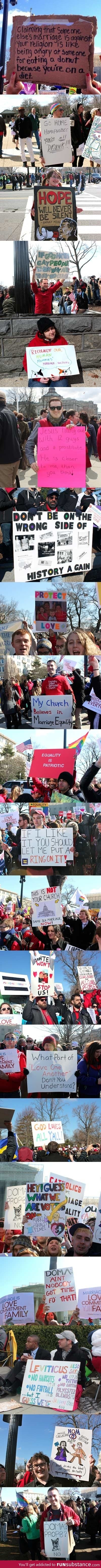 Best signs against anti-gay marriage laws