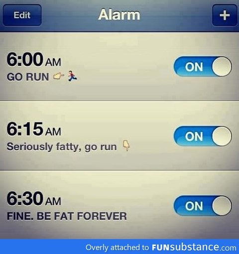Motivational alarm clock