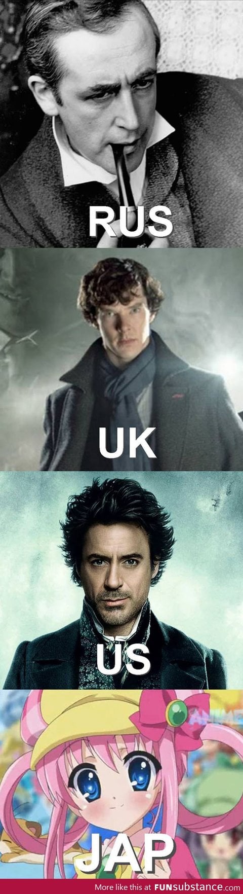 Sherlock in different countries