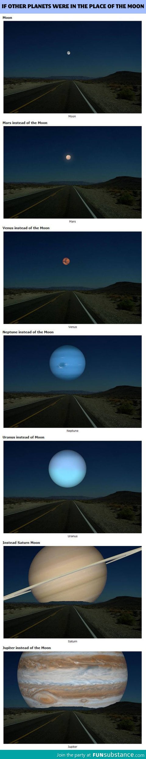 Different planet sizes they replaced the moon