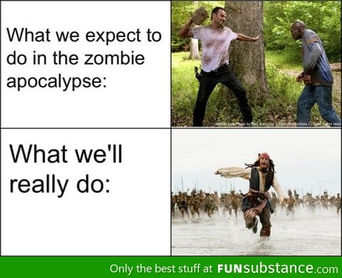 What we expect to do in the zombie apocalypse