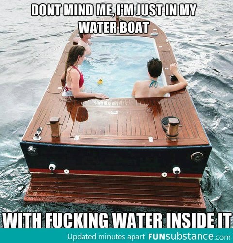 Water boat in water