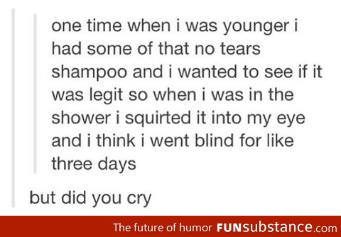 No tears shampoo