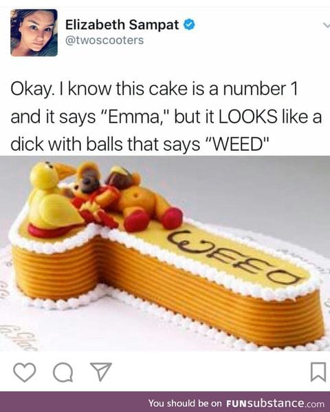 The person who made the cake probably knew exactly what they were doing