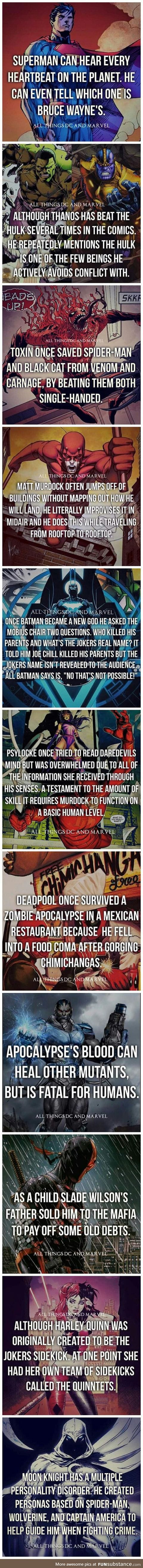 DC and Marvel facts