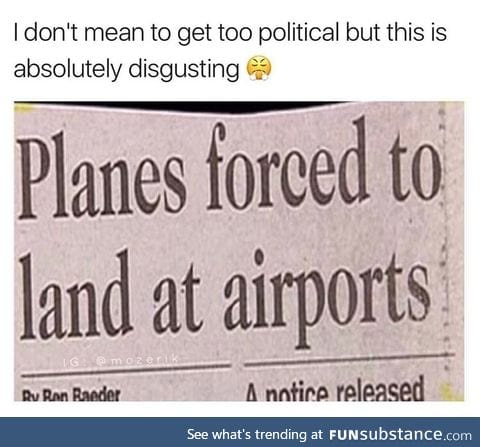Airplanes have their right too