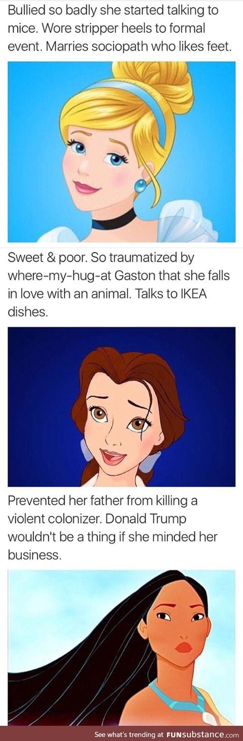 Disney princess with problems