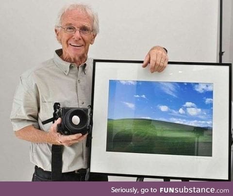 Photographer with his most famous shot