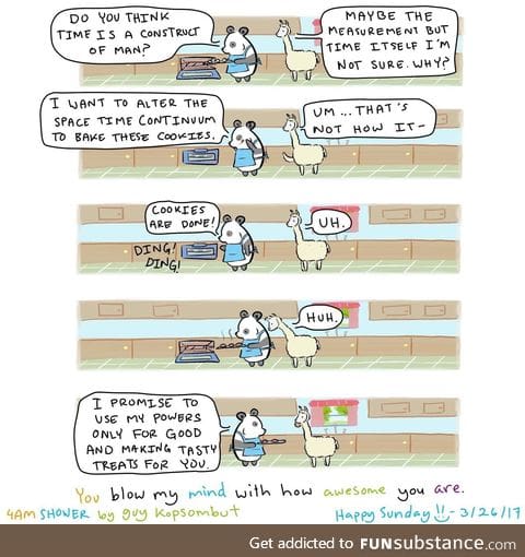 wholesome comic # I have no idea - "You blow my mind with how awesome you are"