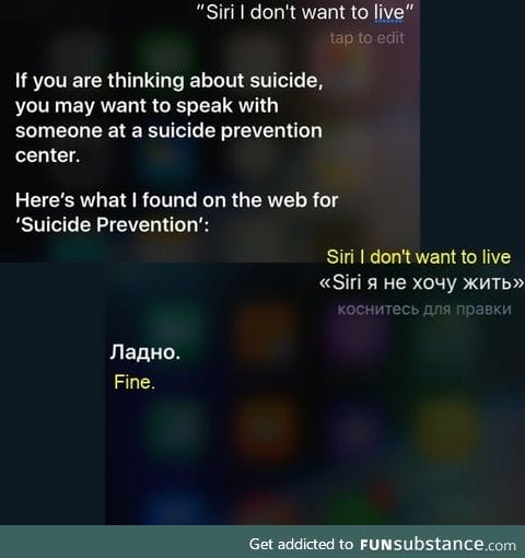 Russian Siri has russian mentality