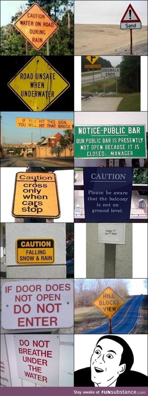 Useless signs