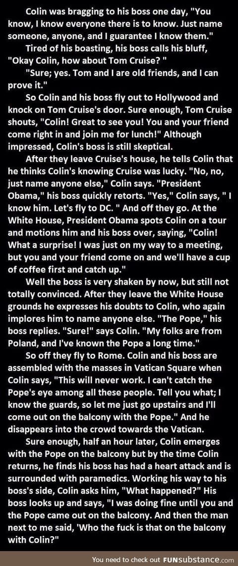 Do you know Colin?