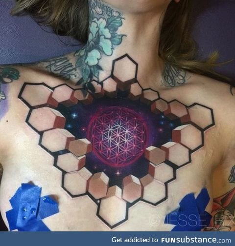 3d chest tattoo