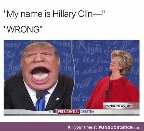 I can't stop laughing at Hillary's face