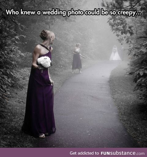 Creepy wedding photo