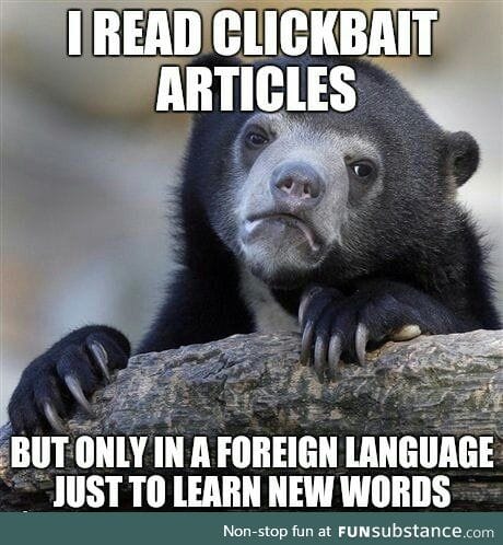 I never read any English clickbait