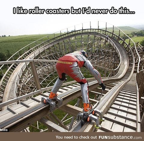 Roller coaster skating