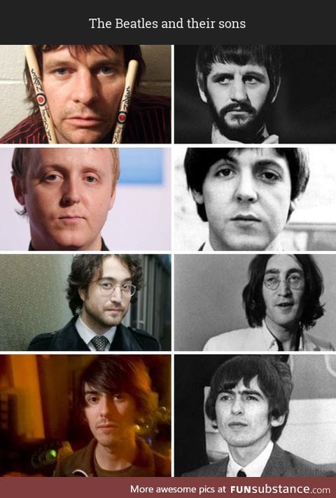 The sons of the beatles look a lot like their dads