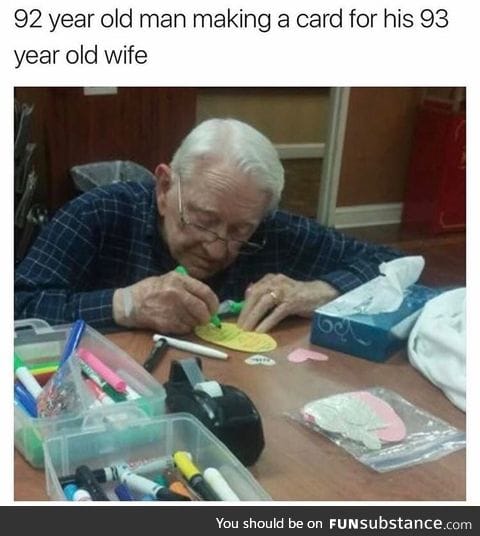 92 years old man still in love