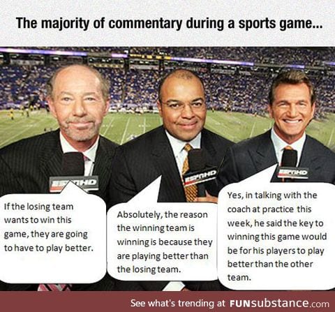 Sports game commentary