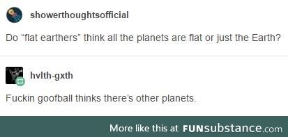 Every planet is flat