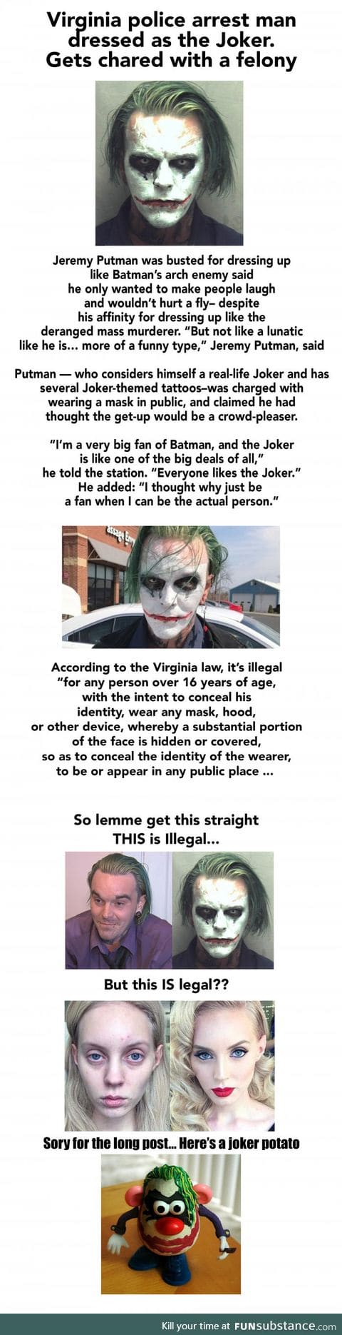 A Felony for wearing makeup.