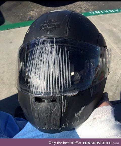 Daily reminder to wear a helmet