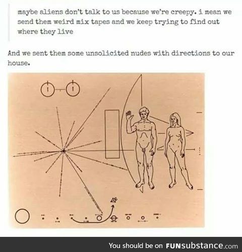 If intelligent life is watching us right now, this is the best explanation. We're creeps.