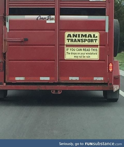 Very compelling way to deter tailgaters