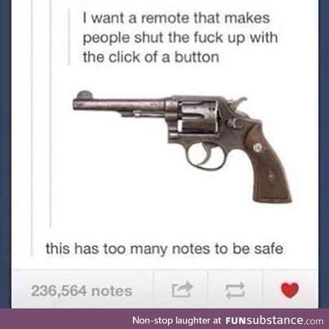 Unless you shoot the wrong place, then it's a volume-up button