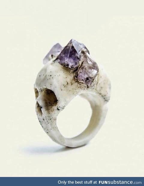 This bone skull ring is so metal