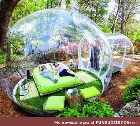 Just imagine watching the rain inside of this bubble