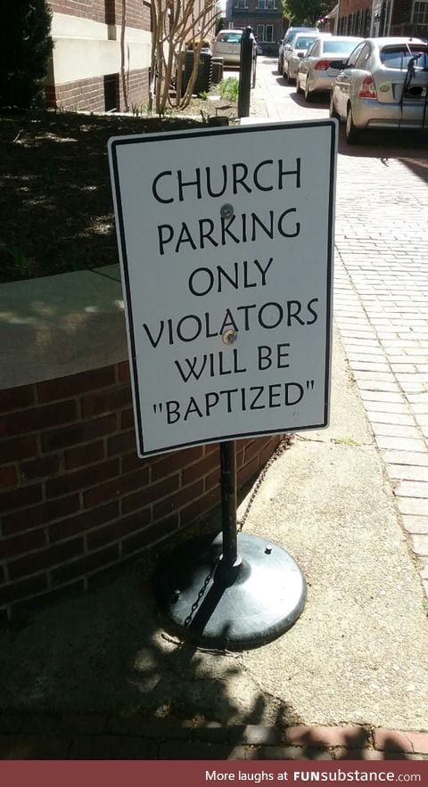 Oddly threatening church sign