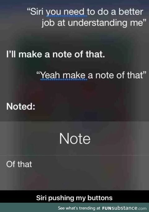 Siri trying to be witty
