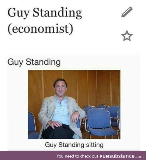 Guy standing sitting