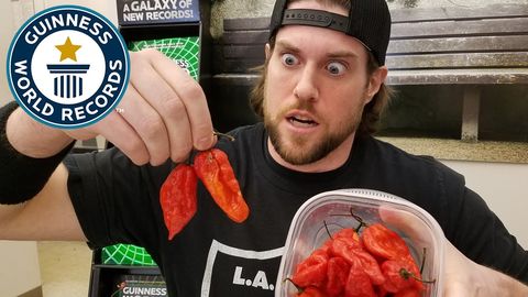 L.A. Beast beats Guinness World Record for most ghost chili peppers eaten in 2 minutes