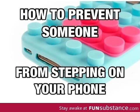 Prevent someone from stepping on your phone