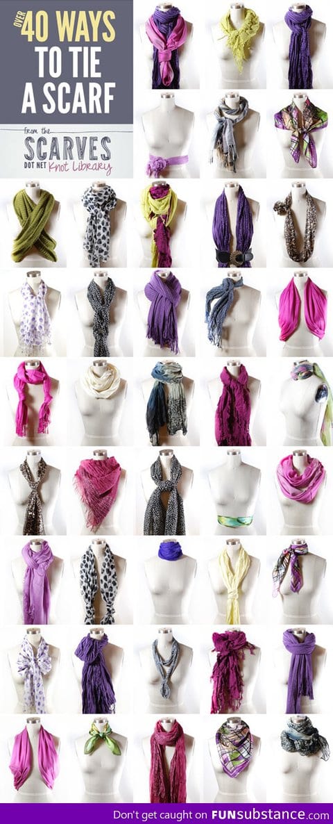 Ways to tie a scarf