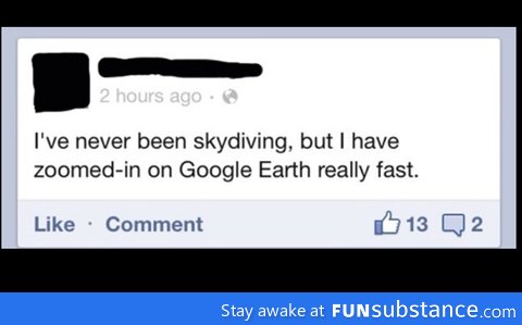 Same as skydiving