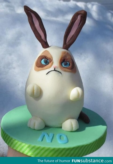 Grumpy cat bunny cake