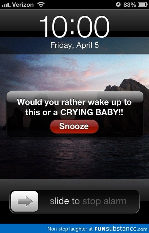 The alarm my girlfriend has to remind her to take her birth control pill