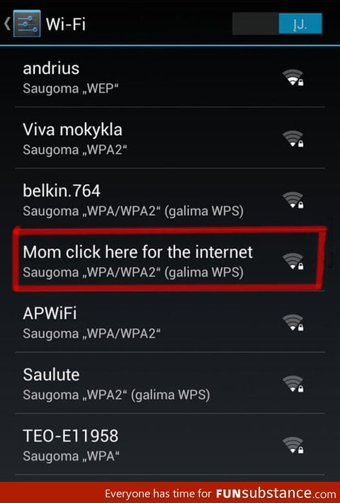 Helping mom with WiFi