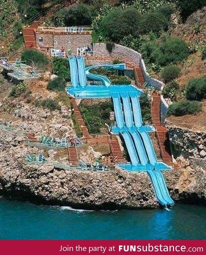 A pretty neat water slide